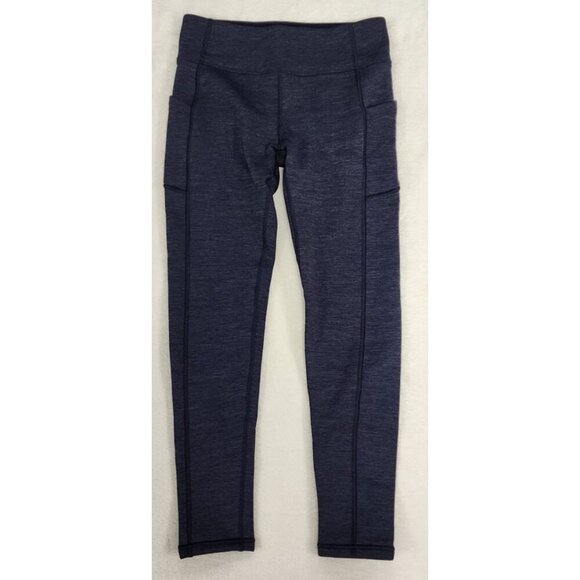 Athleta Girl High Rise Polartec Stash Legging Navy Heather XL (14) - Picture 5 of 9
